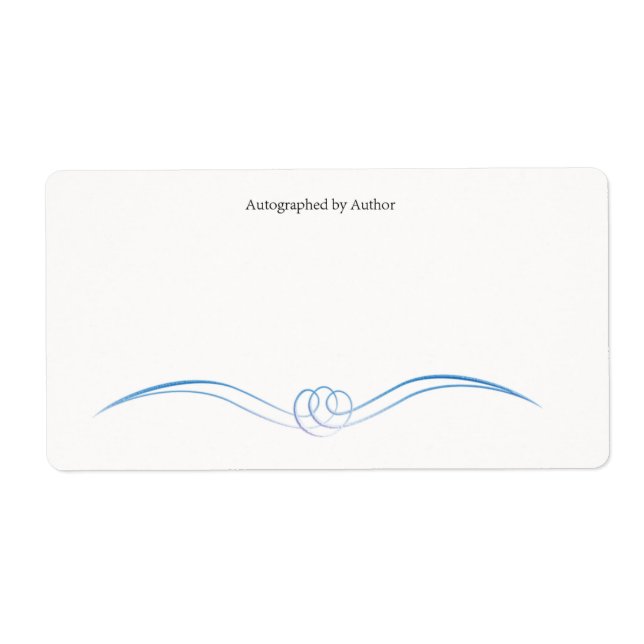 Étiquette Autographié par la plaque d'écriture de l'auteur (Devant)