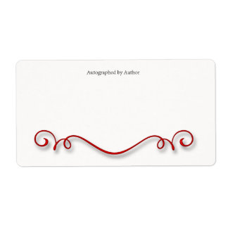 Étiquette Autographié par la plaque d'écriture de l'auteur