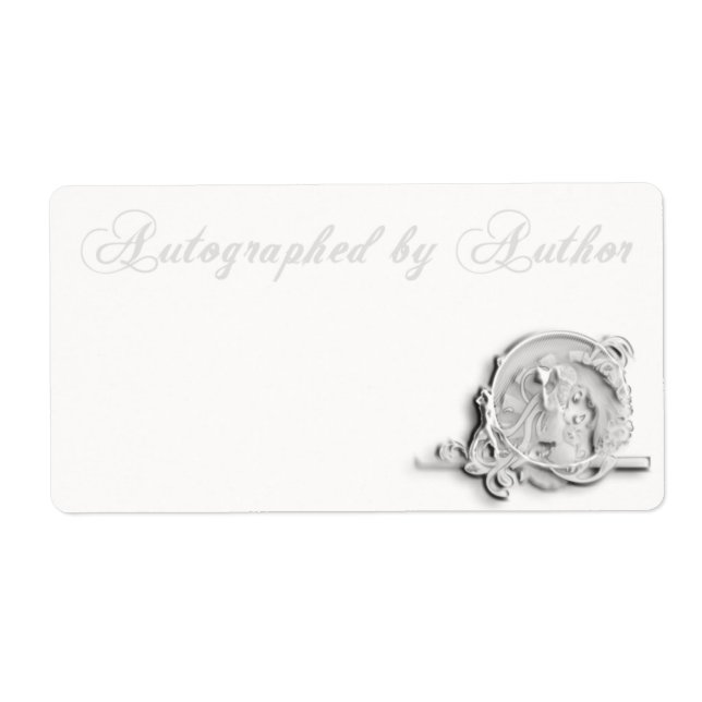 Étiquette Autographié par la plaque d'écriture de l'auteur (Devant)