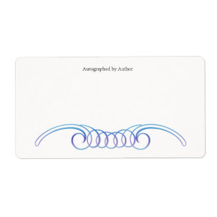 Étiquette Autographié par la plaque d'écriture de l'auteur