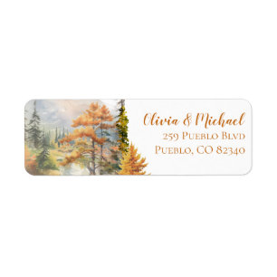 Étiquette Automne dans Love Mountain Mariage Adresse de reto