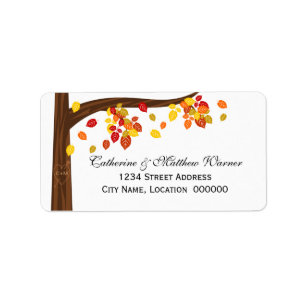 Étiquette Automne Feuilles en chute