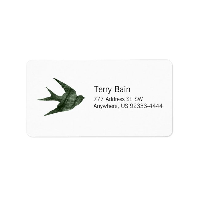 Étiquette Avaler (Style Letterpress) (Devant)