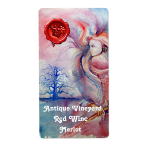 Étiquette AVALON Mystère magique, Cire rouge rose