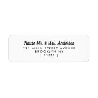 Avenir moderne minimaliste M. Mme Black Elegant