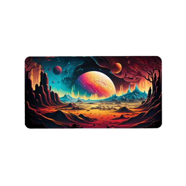 Étiquette aventure Alien planète (Devant)