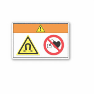 Étiquette Avertissement/Champs magnétiques