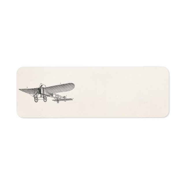 Étiquette Avion à hélice vintage Rétro Ancien Avion à hélice (Devant)