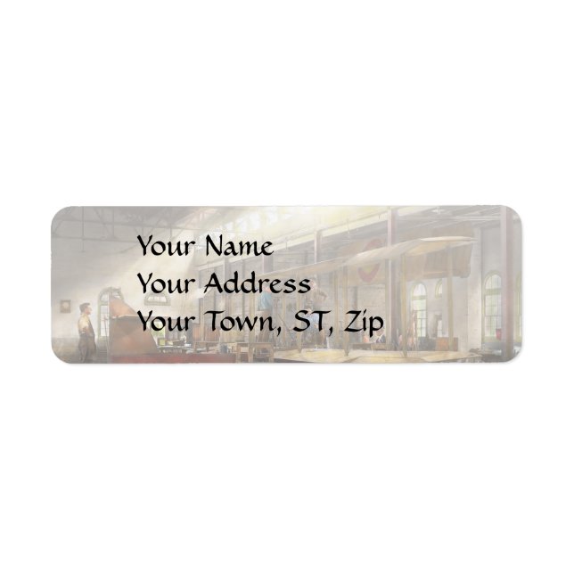 Étiquette Avion - Dans l'usine d'avions 1918 (Devant)