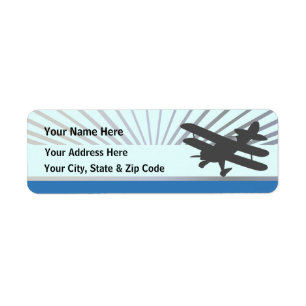 Étiquette Avion de biplan