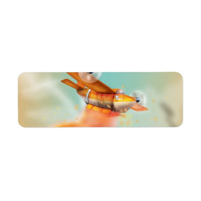 Étiquette Avion d'incendie Ariel (Devant)