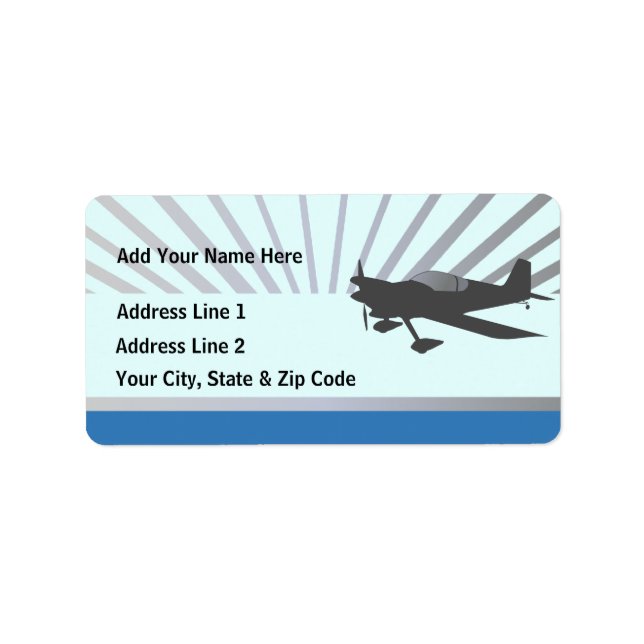 Étiquette Avion expérimental (Devant)