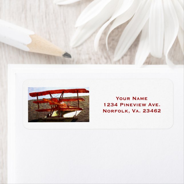 Étiquette Avion vintage par Shirley Taylor (En situation)