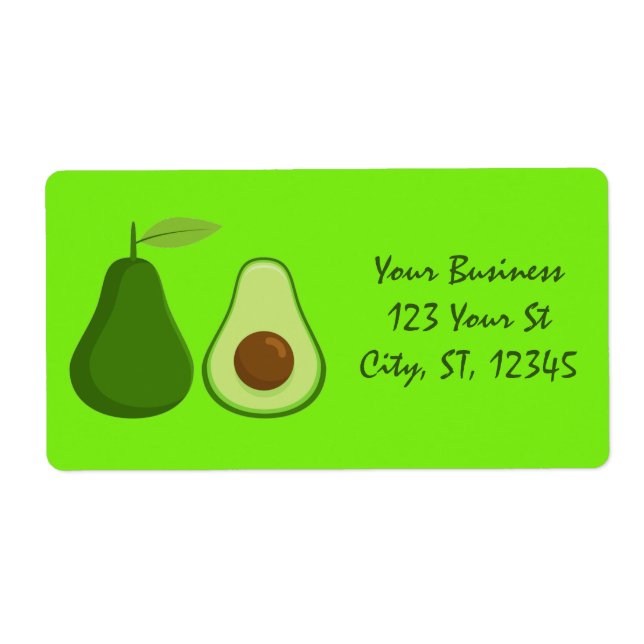Étiquette Avocado Lover Design Thunder_Cove (Devant)