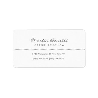 Étiquette Avocat blanc à la loi Excellent Traditionnel Simpl