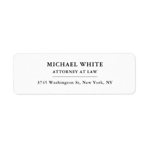 Étiquette Avocat de droit minimaliste professionnel