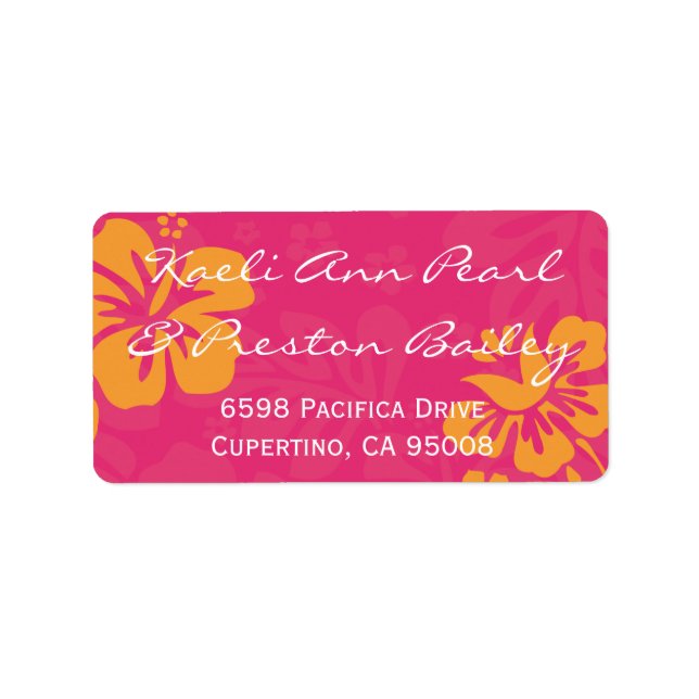 Étiquette Azalea/Orange Beach Flowers (Devant)