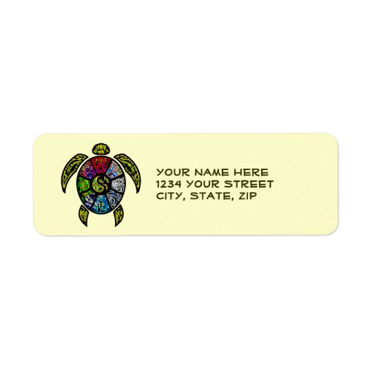 Étiquette Ba-Gua de tortue