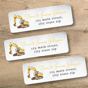 Étiquette Baby en construction Adresse du Baby shower