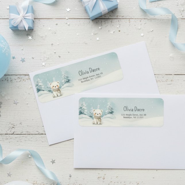 Étiquette Baby, It's Cold Outside return address labels (Créateur téléchargé)