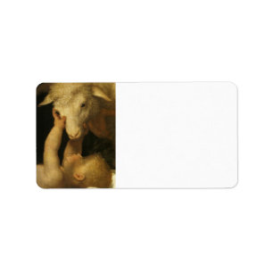 Étiquette Baby Jesus Touches Lamb