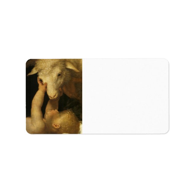 Étiquette Baby Jesus Touches Lamb (Devant)