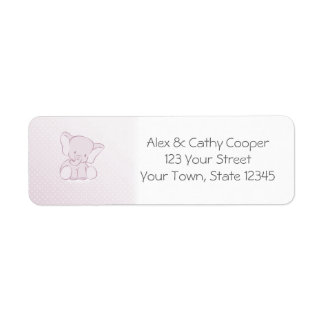 Étiquette Baby Lilac Elephant