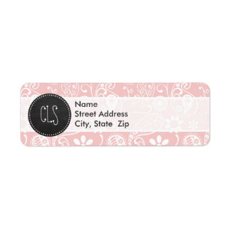 Étiquette Baby Rose Paisley; Vintage Chalkboard look
