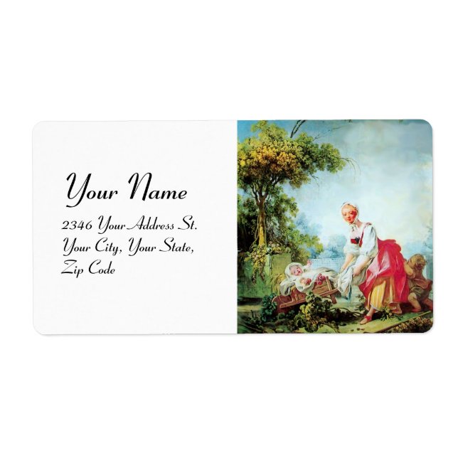 ÉTIQUETTE BABY SHOWER COLORÉ (Devant)