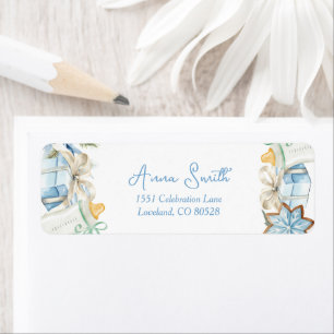 Étiquette Baby shower de Noël Père Noël Adresse de retour