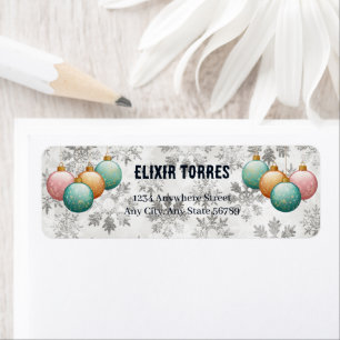 Étiquette Baby shower d'ornements de boules de neige d'hiver