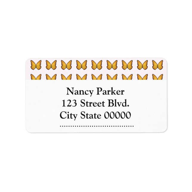 Étiquette Baby shower papillon (Devant)