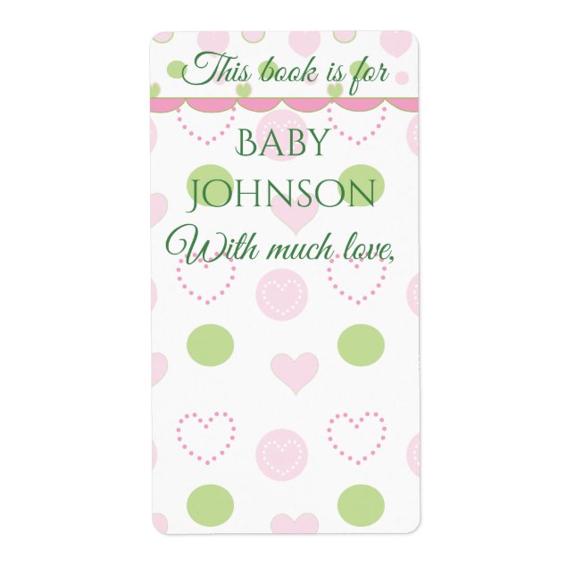 Étiquette Baby shower "Sugar & Spice" Boite Feuille de plaqu (Devant)