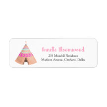 Baby shower Tribal Teepee rose