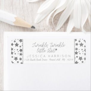 Étiquette Baby shower Twink, Twinkle Little Star