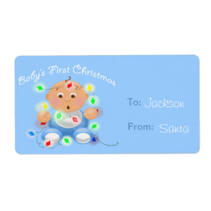 Étiquette "Baby's First Christmas" Tags cadeaux personnalisé
