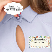Bachelorette Party Gold Confetti Nom du papier Tag