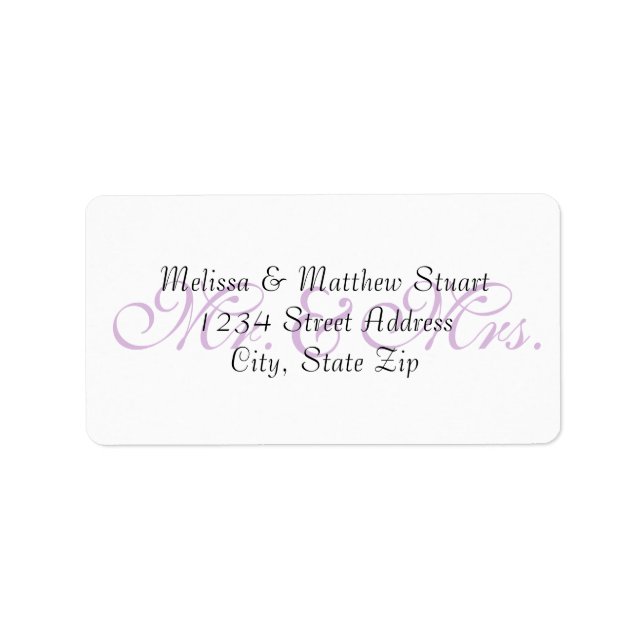 Étiquette Background Purple - Address Labels (Devant)