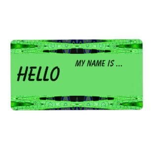 Étiquette badge nominatif vert