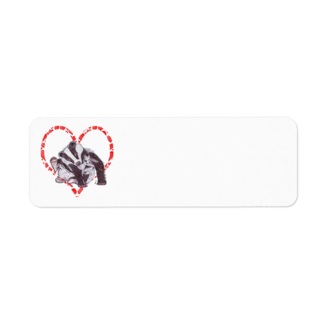 ÉTIQUETTE BADGER HEART (Devant)