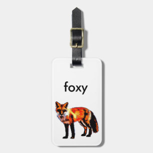étiquette bagage art fox pour personnaliser