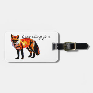 étiquette bagage art fox pour personnaliser