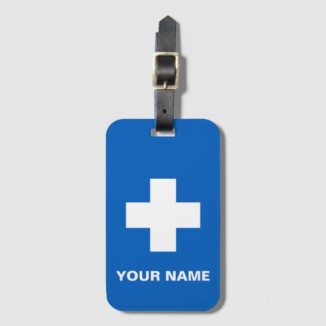Étiquette bagage pour équipement Médicale professi (Devant Vertical)