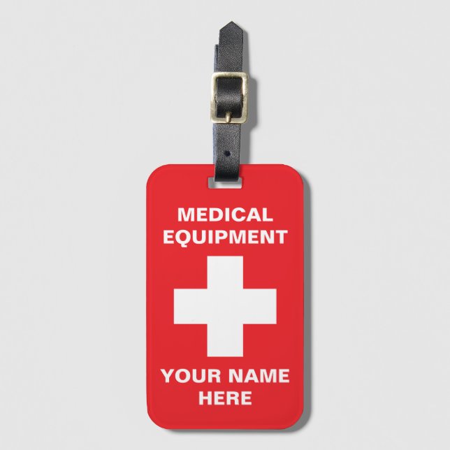Étiquette bagage pour équipement Médicale professi (Devant Vertical)