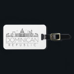 Étiquette Bagage Skyline République Dominicaine<br><div class="desc">Un bagage unique représentant la belle ville dominicaine.  Ce tag présente une illustration stylisée de l'horizon unique de la ville avec son nom en dessous.</div>