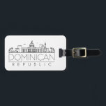 Étiquette Bagage Skyline République Dominicaine<br><div class="desc">Un bagage unique représentant la belle ville dominicaine.  Ce tag présente une illustration stylisée de l'horizon unique de la ville avec son nom en dessous.</div>