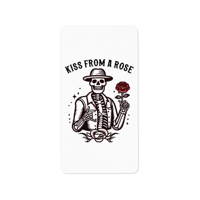 Étiquette Baiser d'une rose (Devant)