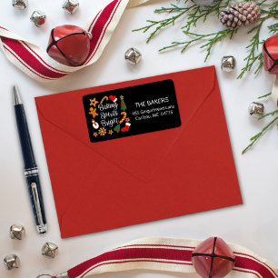 Étiquette Baking Spirits Bright Gingerbread Noël Cookie