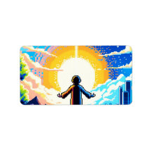 Balance des mondes - Futuriste Pixel Art Tech