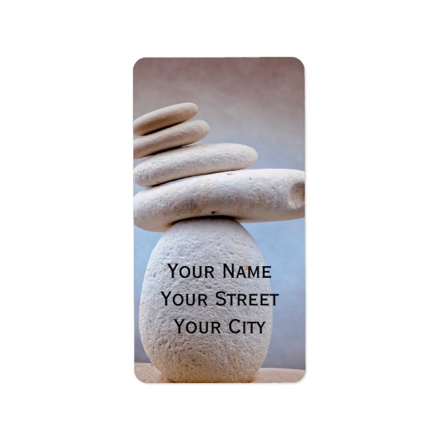 Étiquette Balancing Stones Carré + vos idées (Devant)